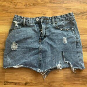 DENIM MINI SKIRT